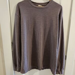 Kith Long-Sleeve Slub Cotton Distressed T-Shirt - KITH Logo - Large - KH3312